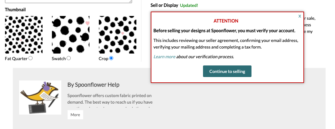 Sell your fabric, wallpaper and home decor designs on Spoonflower