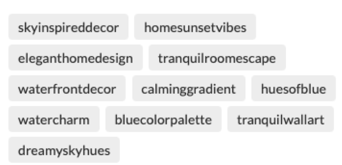 screenshot of tag examples