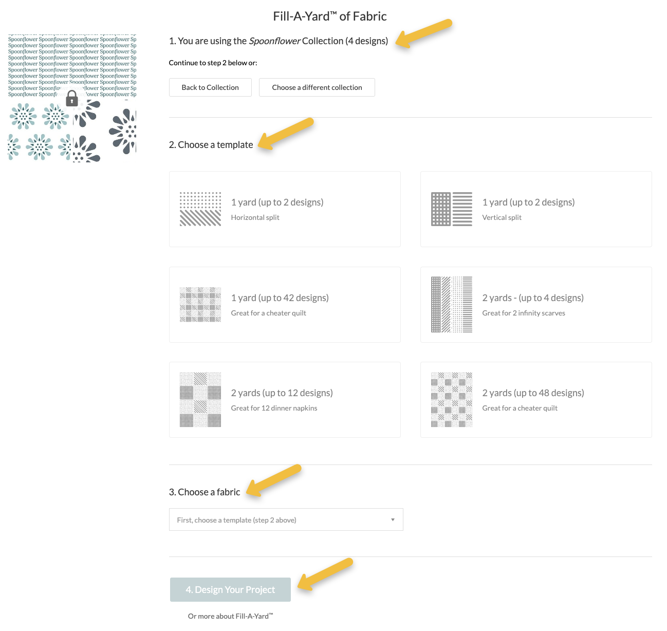 screenshot of fill a yard tool