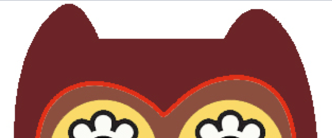 Large Brown Owl with pixelation