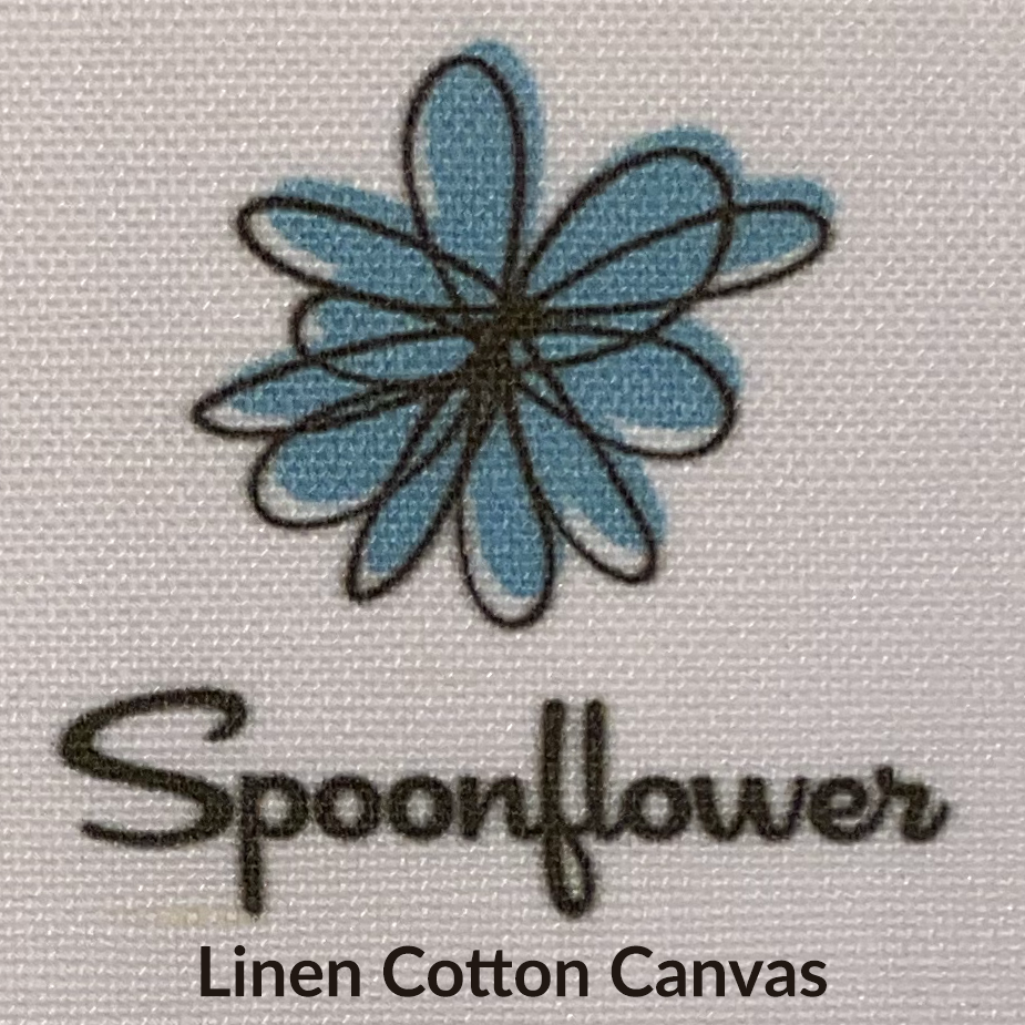 Spoonflower Logo printed on Linen Cotton Canvas