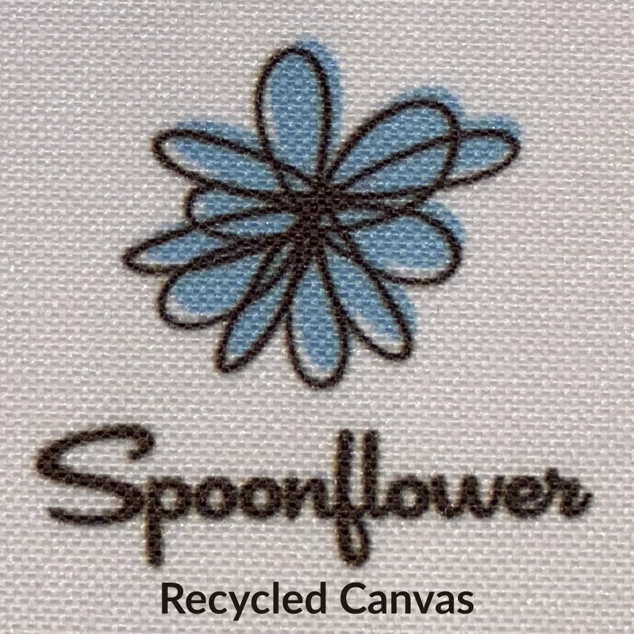 Spoonflower Logo printed on Recycled Canvas