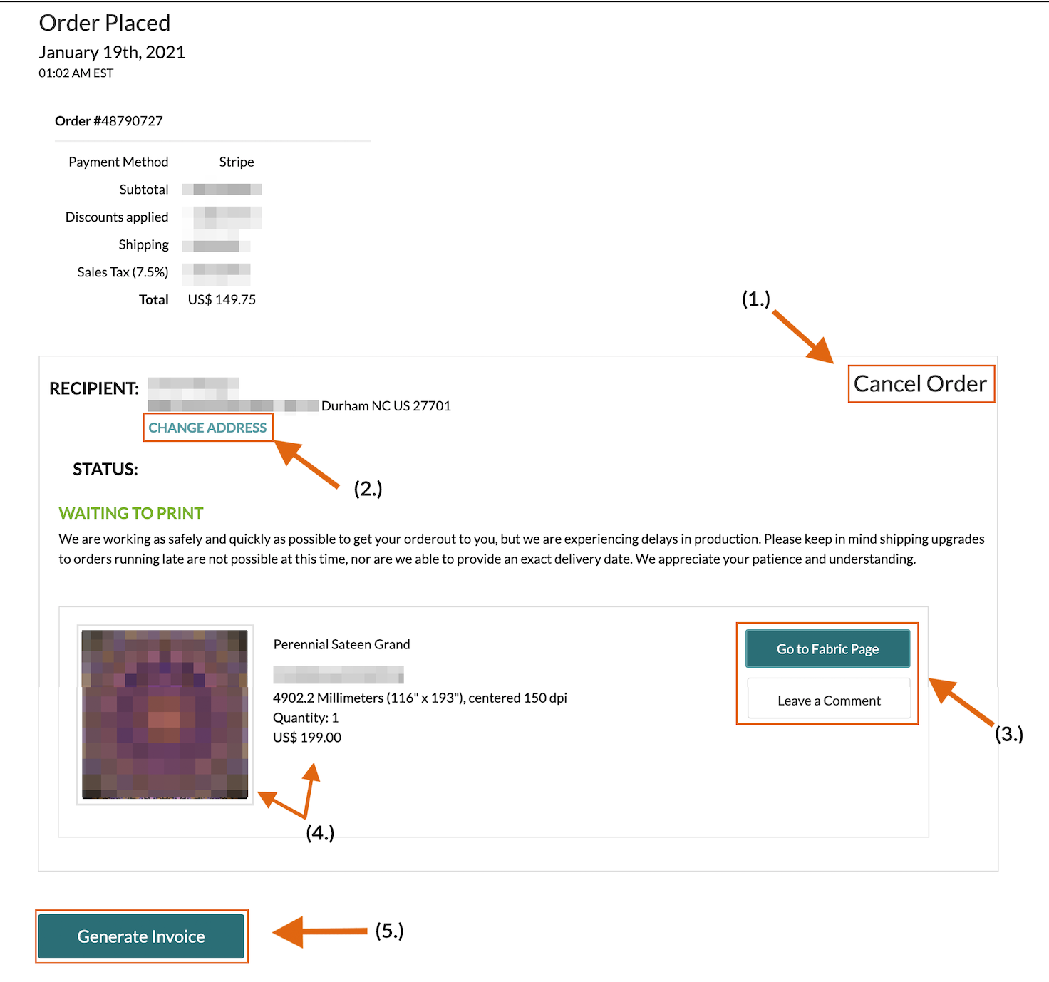 How do I view my current orders, order history and reorder