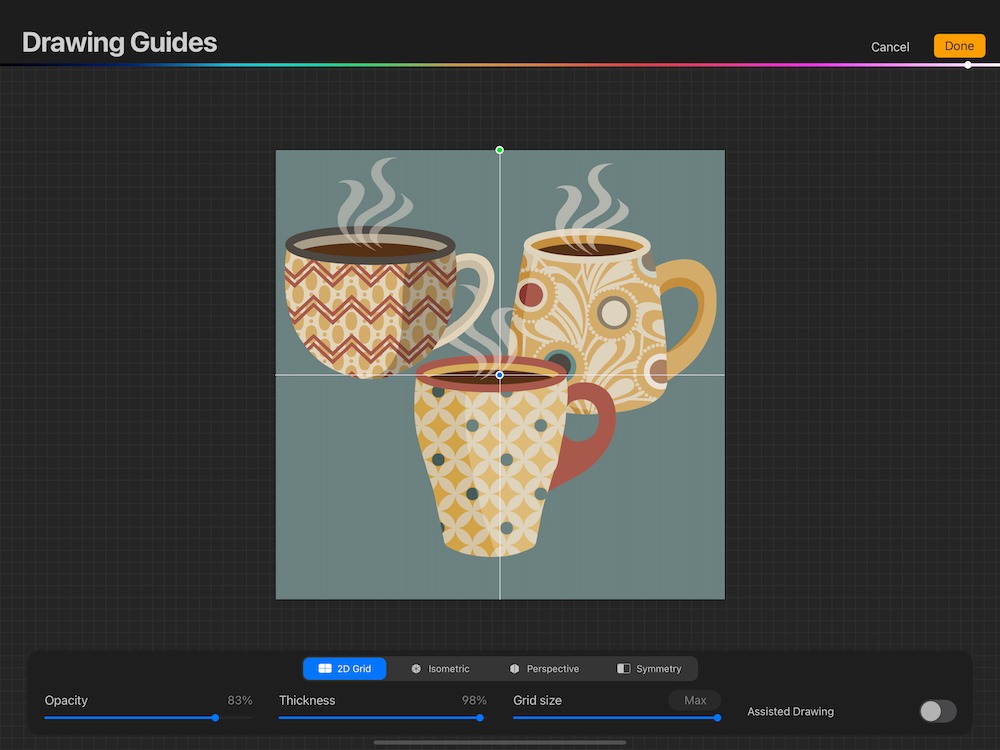 screenshot from photoshop showing guides