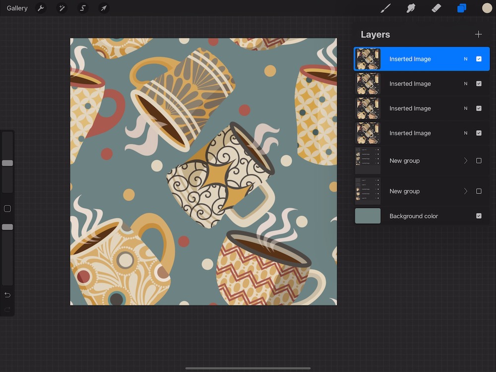procreate screenshot showing layers menu