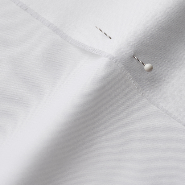 close up of unprinted organic cotton sateen
