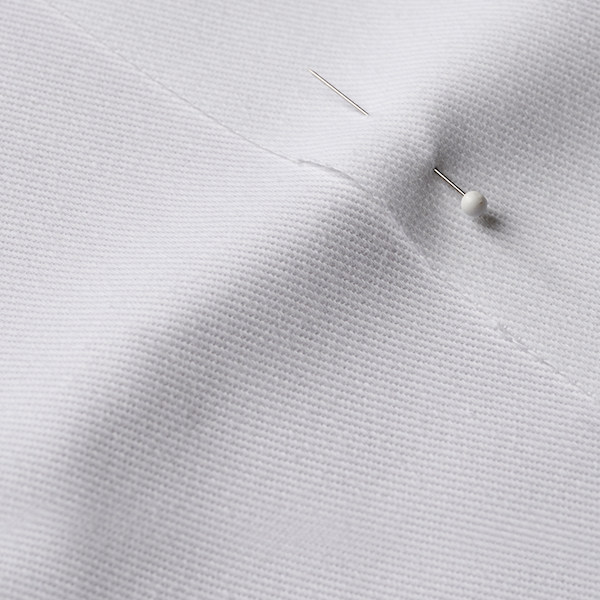 close up of unprinted dogwood denim