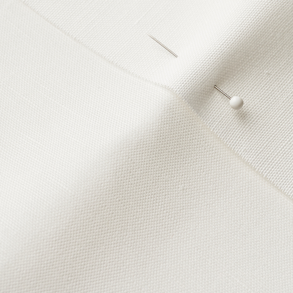 close up of unprinted linen cotton canvas