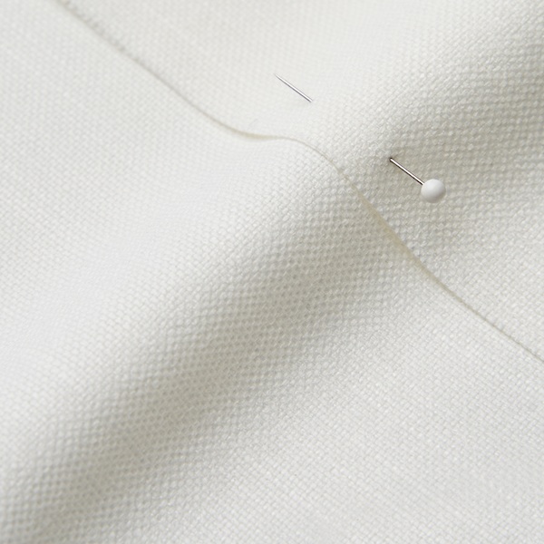 close up of unprinted performance linen