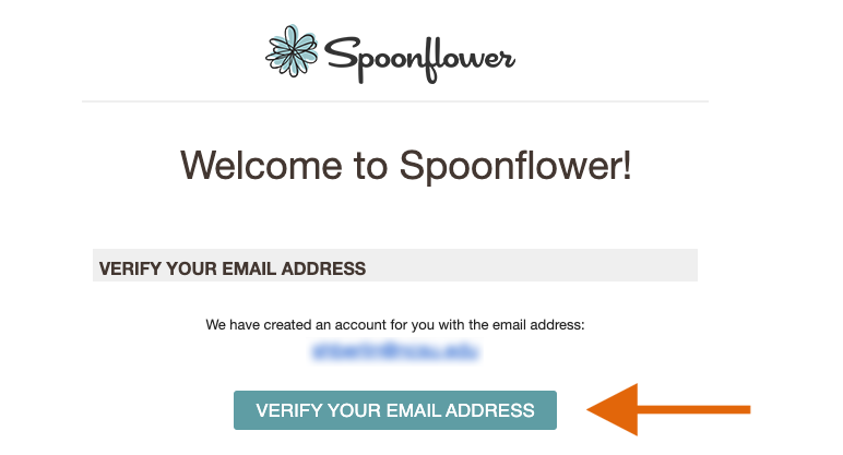 screenshot of verify your email address button