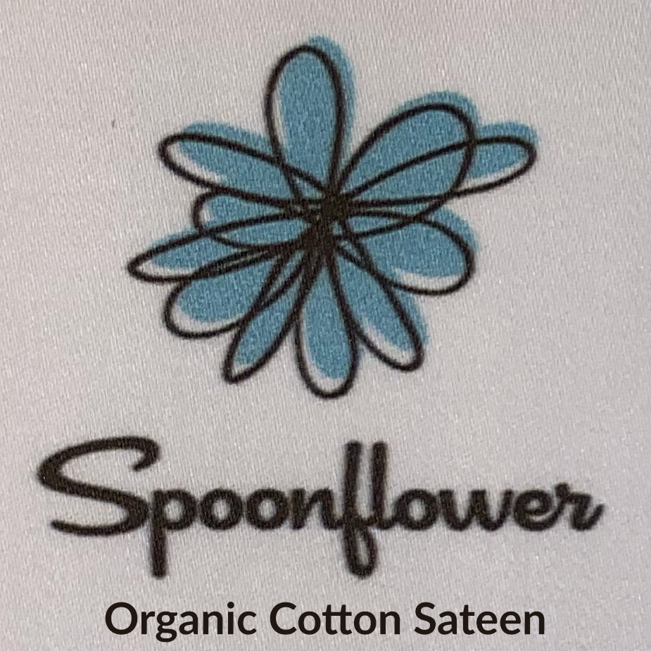 Spoonflower Logo Printed on Organic Cotton Sateen